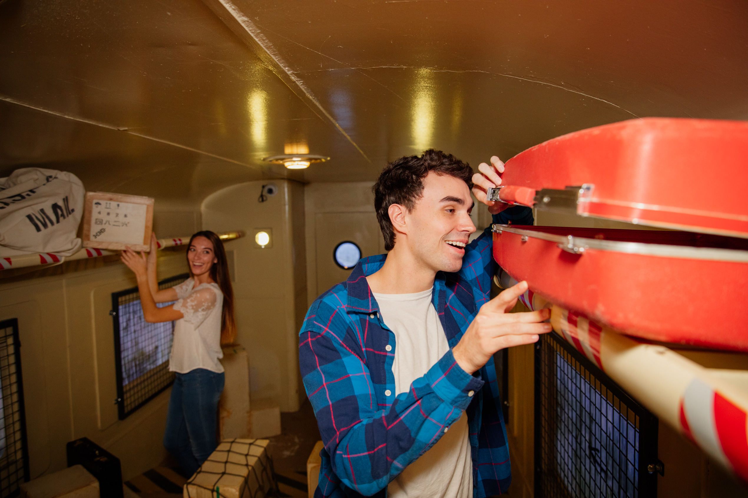 The vintage train car housing the Runaway Train escape room at the Chattanooga Choo Choo